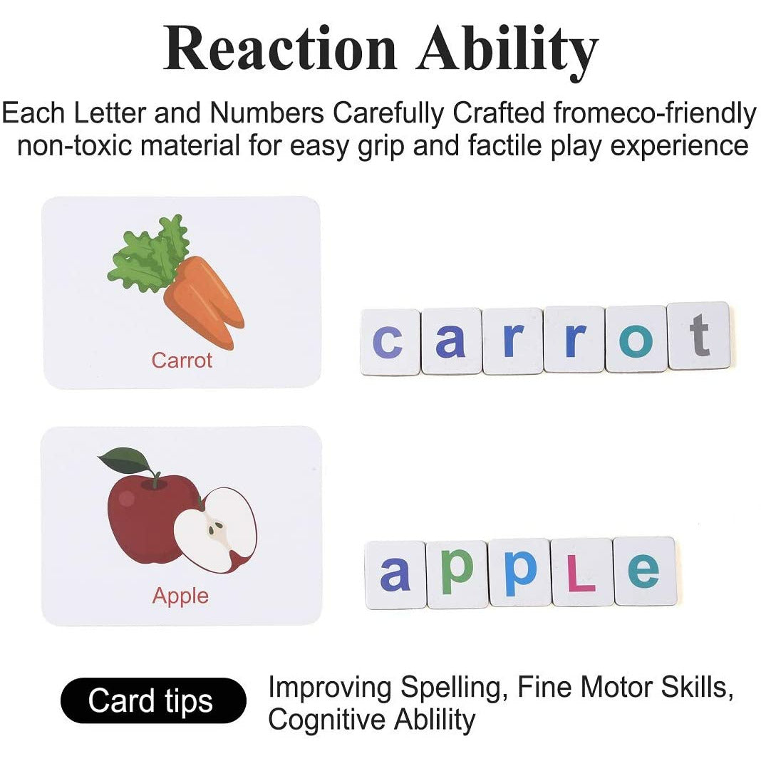 Wooden Magnetic Letters Numbers Alphabet Fridge Magnets Educational Toy Set Preschool Learning for 3 to 5 Years Kid Toddler