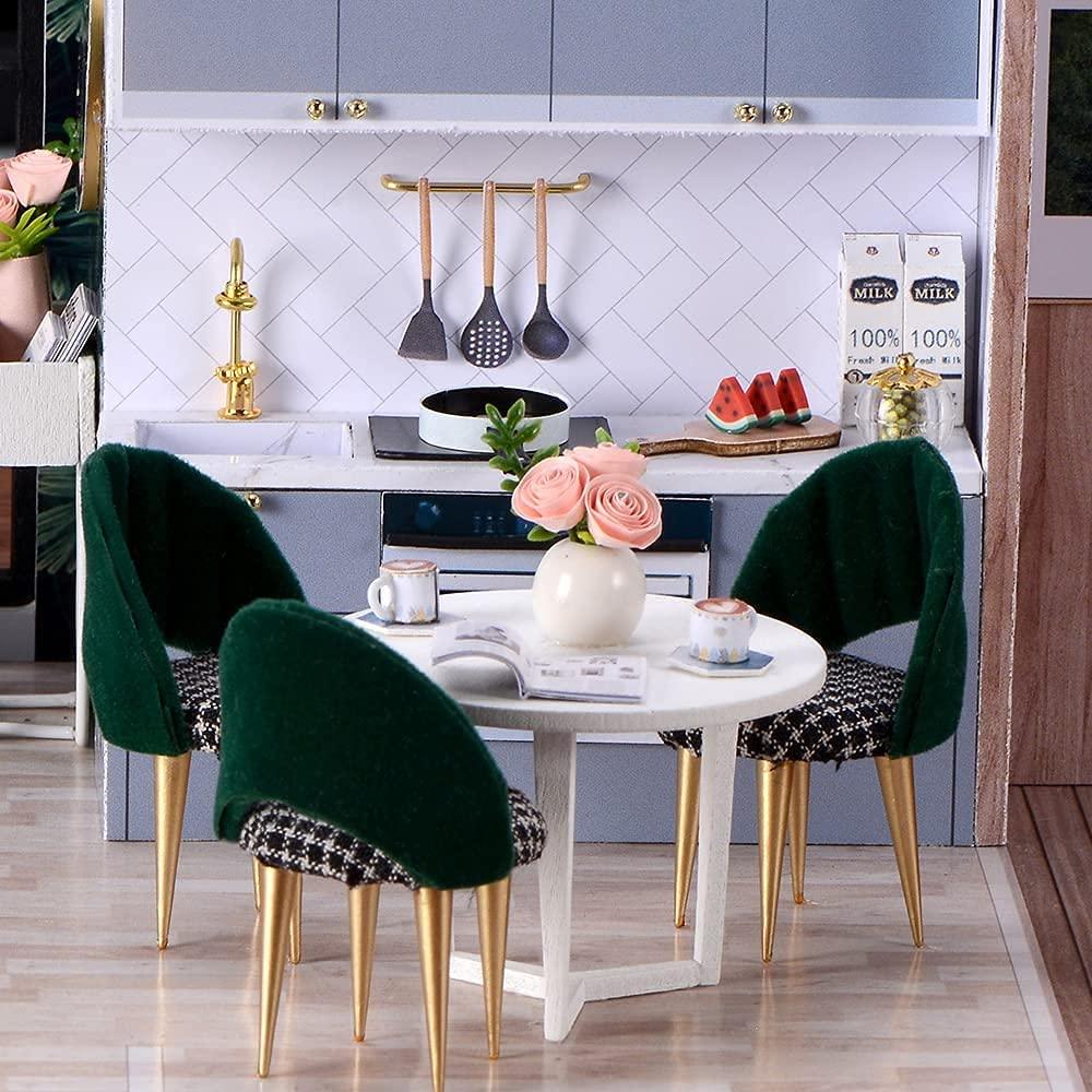 Dollhouse Miniature with Furniture Kit Plus Dust Proof and Music Movement - Cozy time (Valentine's Day Gift Idea)