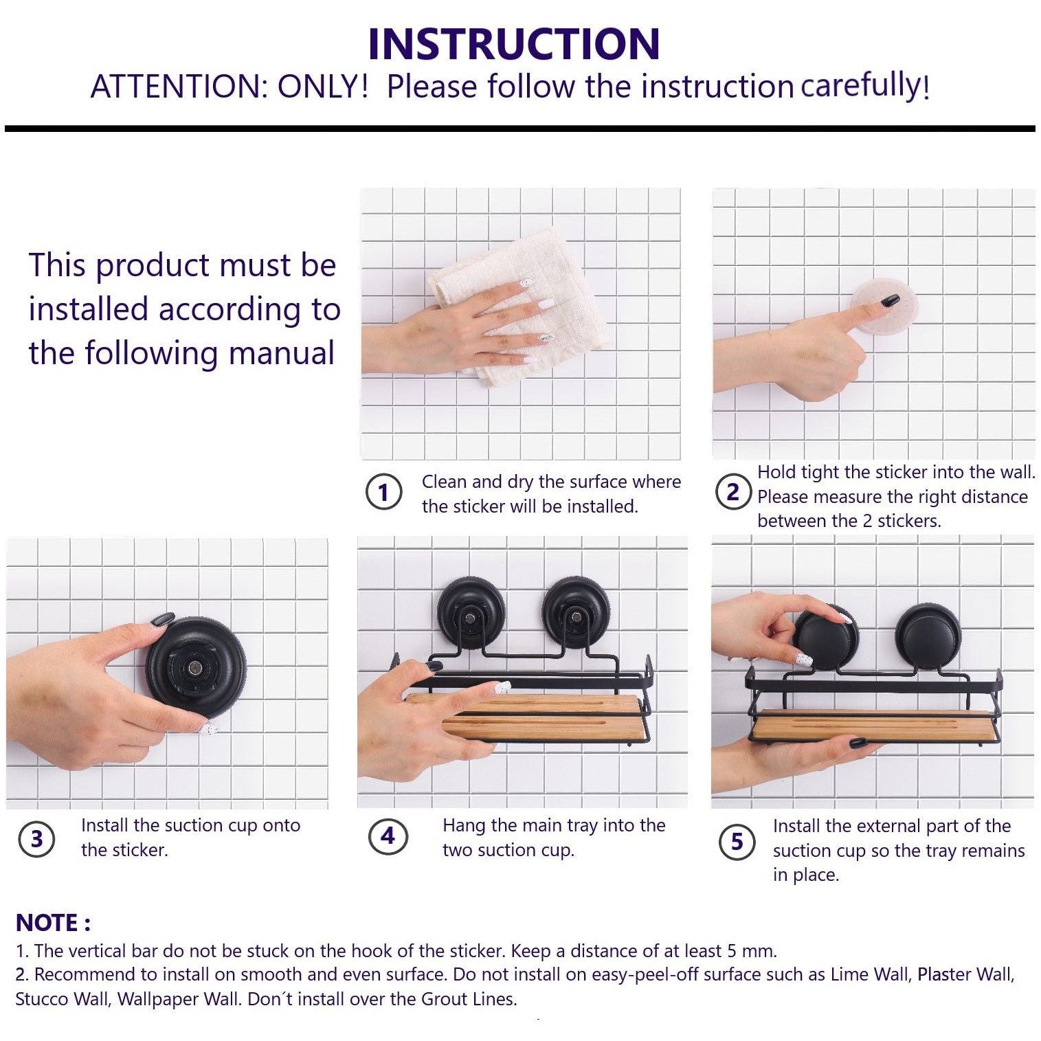 2 Pack Rectangular Bamboo Corner Shower Caddy Shelf Basket Rack with Premium Vacuum Suction Cup No-Drilling for Bathroom and Kitchen