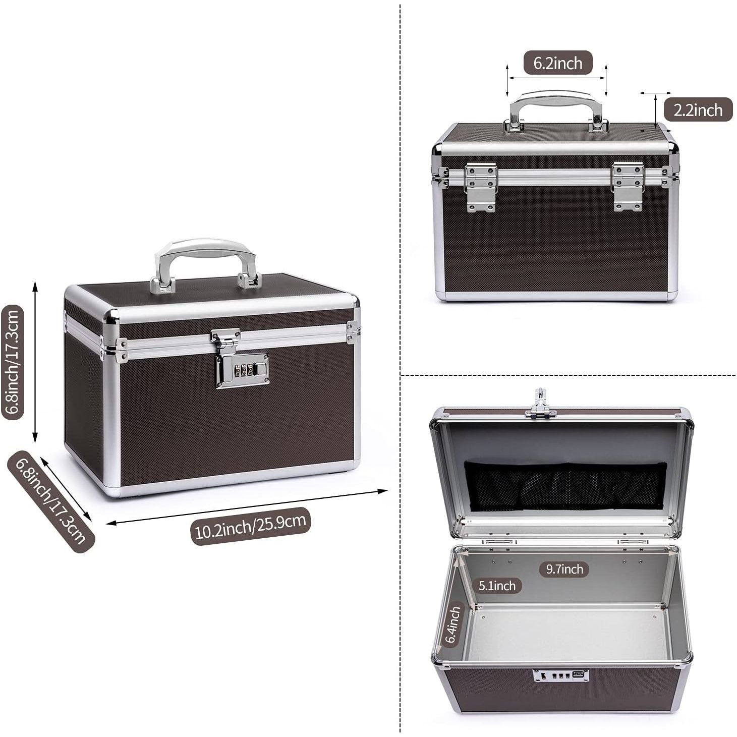 Portable Combination Medicine Box (Coffee/Small)