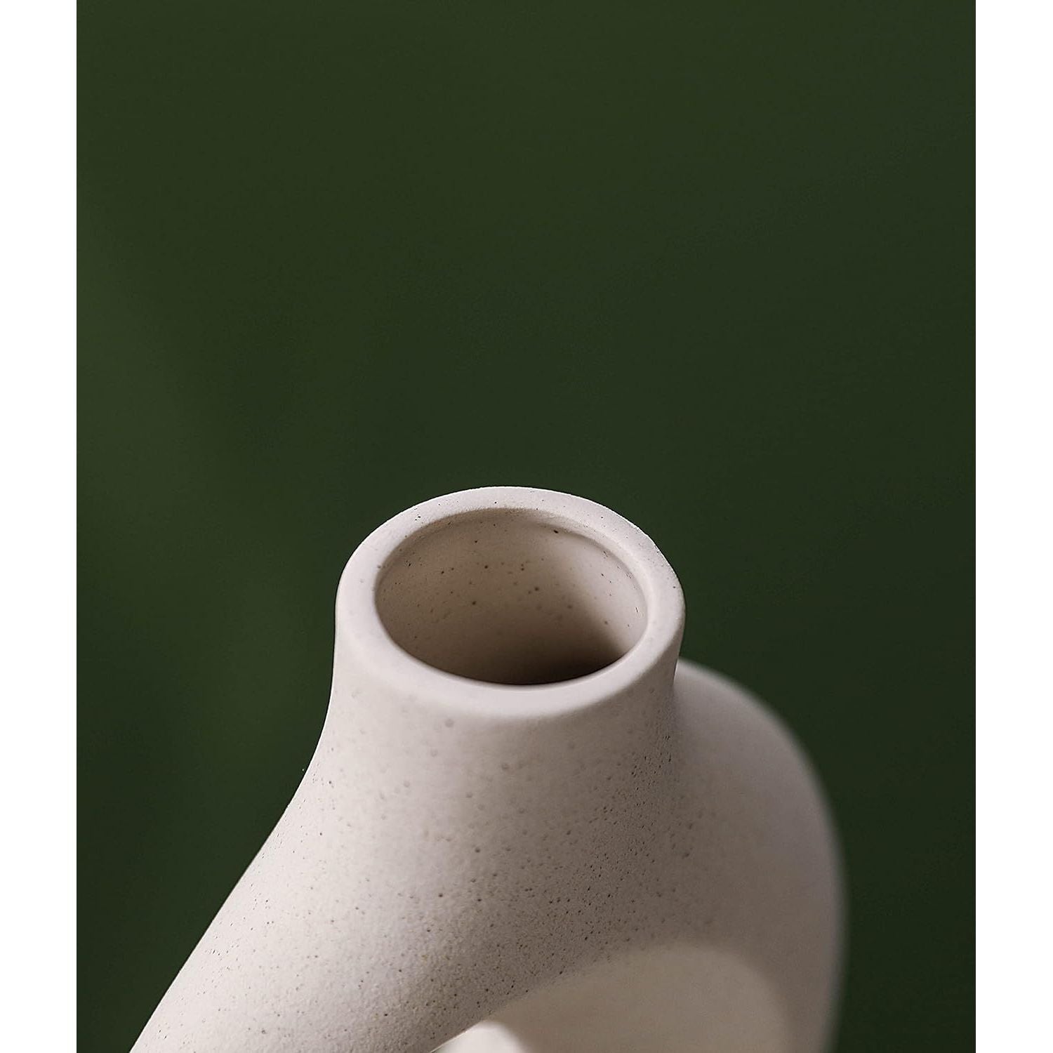 Ceramic Set of 2 Creative White Vases for Home Decor