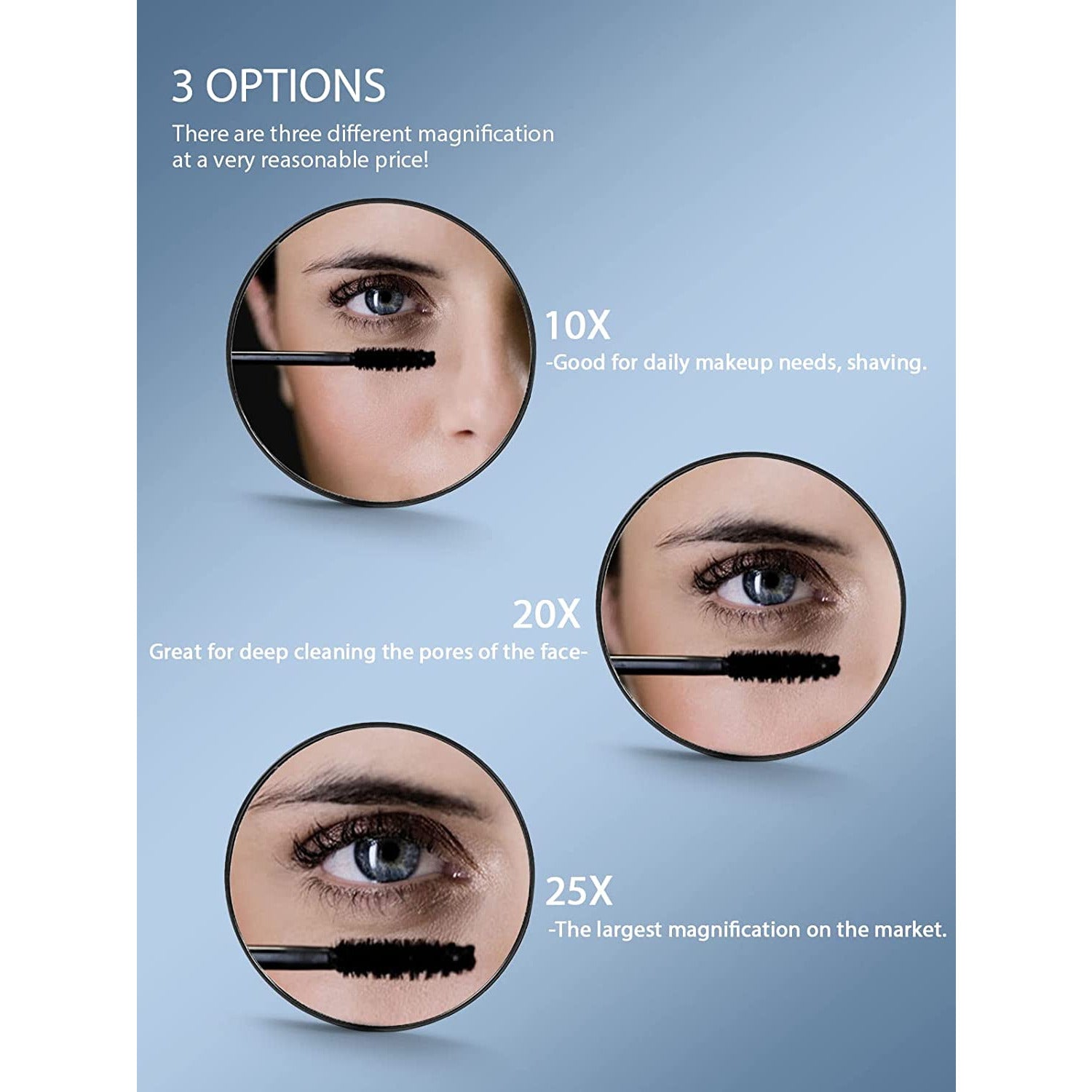 20X Magnifying Mirror and Eyebrow Tweezers Kit for Travel
