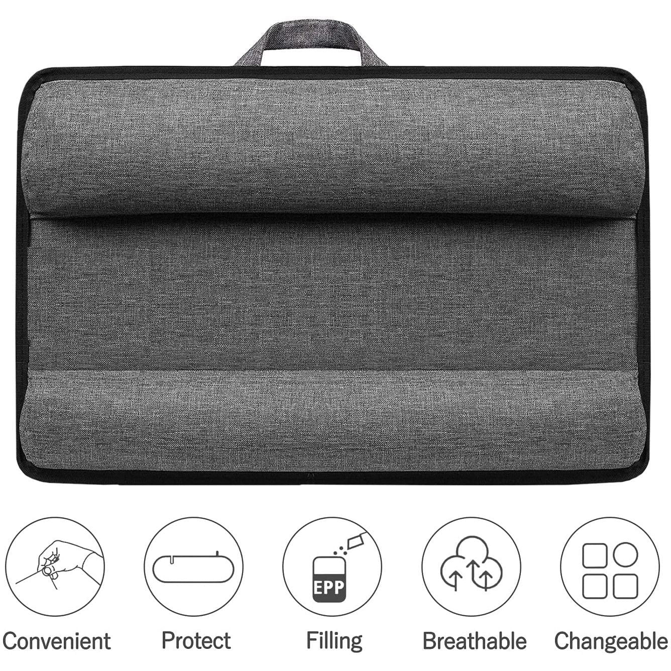 Portable Laptop Desk with Device Ledge, Mouse Pad and Phone Holder for Home Office (Black, 40cm)