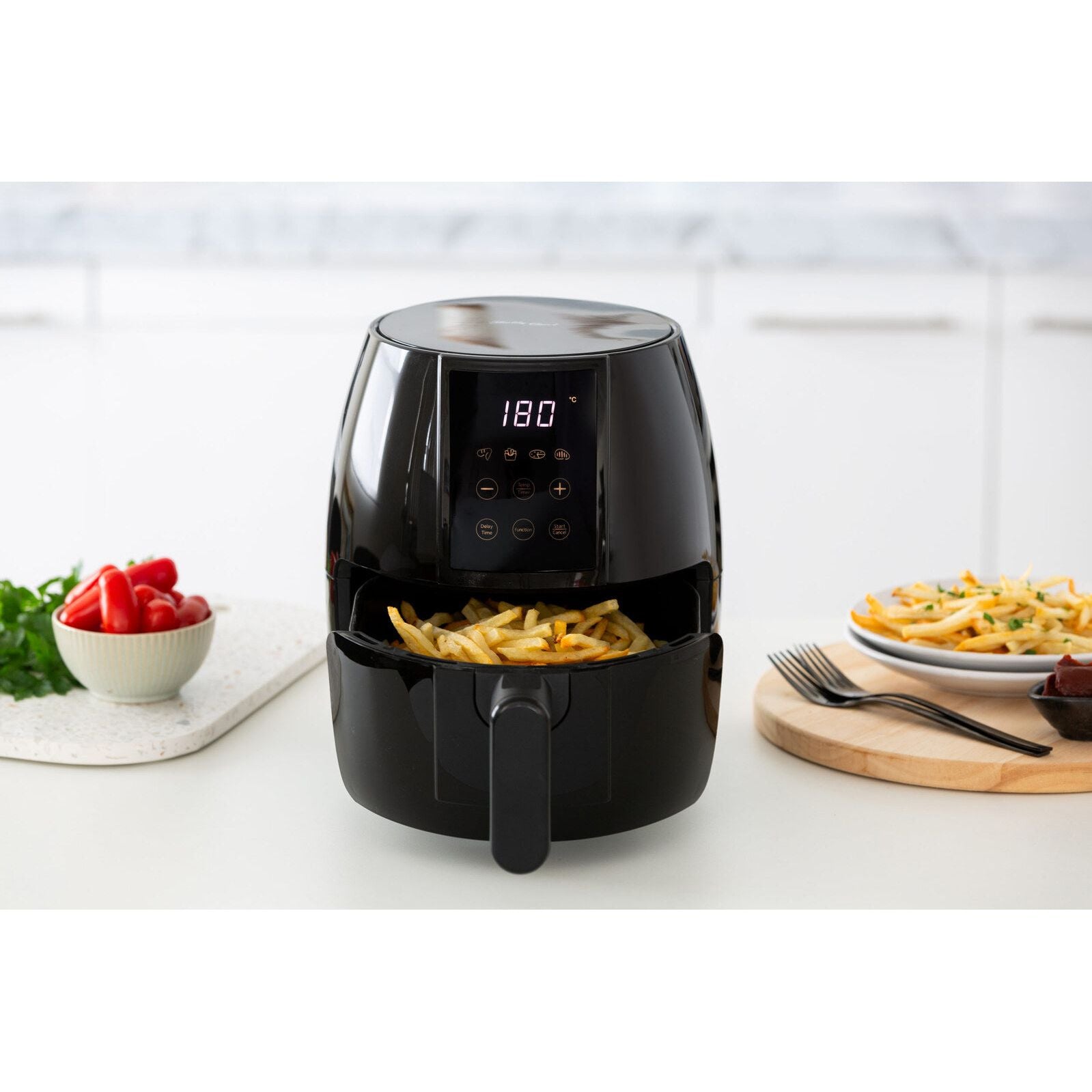 3L Digital Air Fryer w/ 200 C, Non-Stick & Removable Basket
