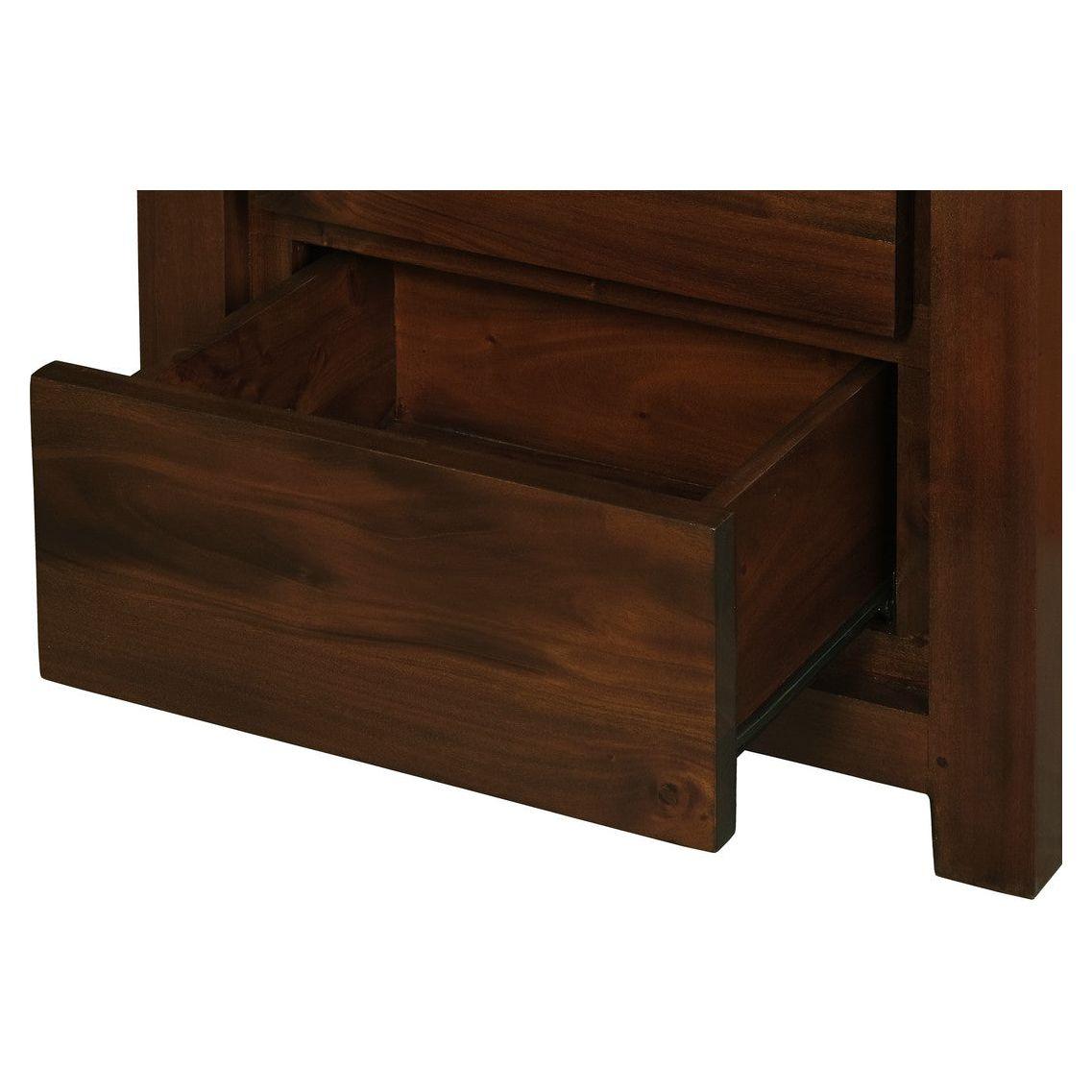 Amsterdam 2 Drawer Bedside Table (Mahogany)