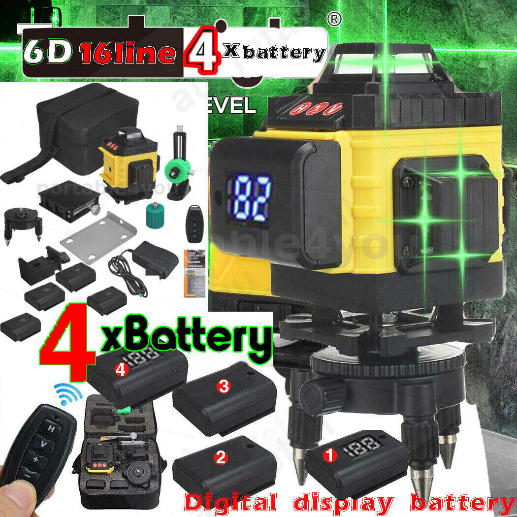 16 Line Laser Level 4D Green Light Auto Self Leveling 360�� Rotary Cross ?