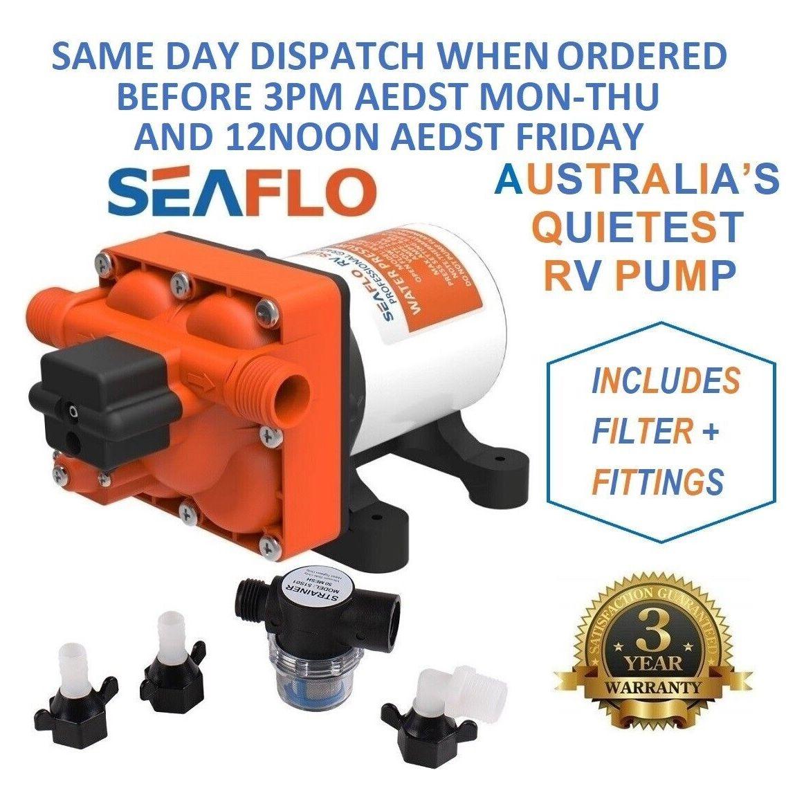 Seaflo 55PSI Pressure 12V Water Pump 11.3LPM For Caravan RV Boat Camper Trailer