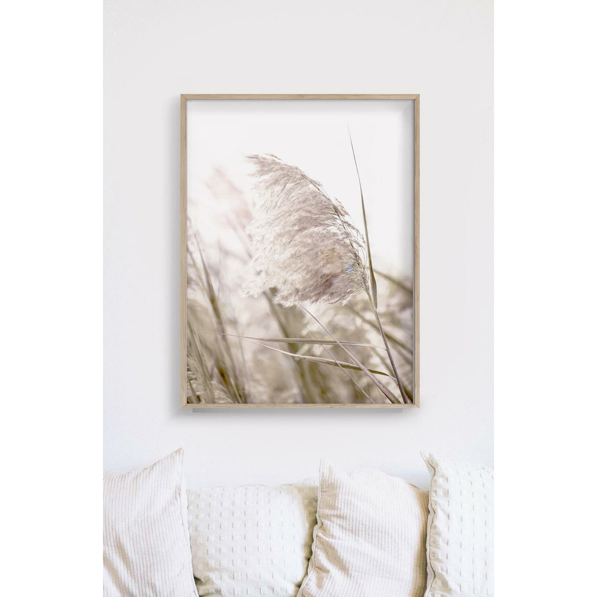 50cmx70cm Pampas Grass 2 Sets Wood Frame Canvas Wall Art