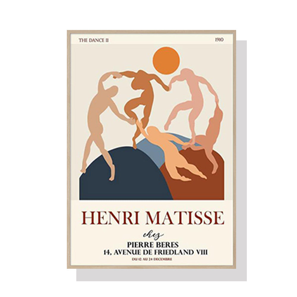 60cmx90cm Dancing by Henri Matisse Wood Frame Canvas Wall Art