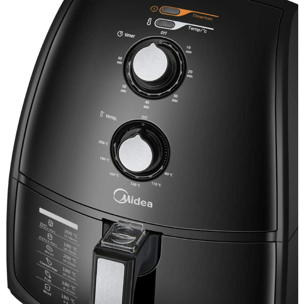 Midea 4L 1500W Multi-functional Air Fryer - Black
