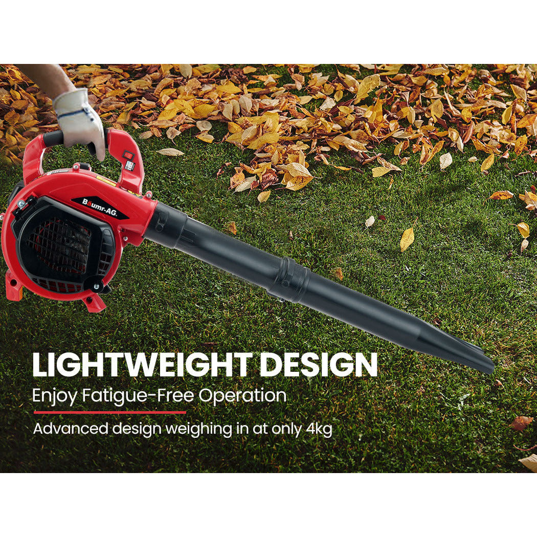BAUMR-AG Cordless Leaf Blower Vacuum Petrol Hand Garden Lawn Held Vac 2-Stroke