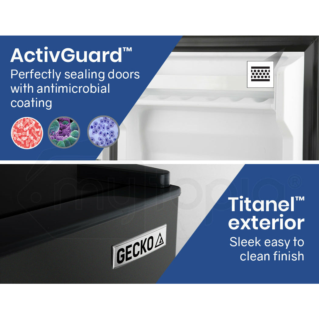 GECKO 95L Portable Upright Fridge Refrigerator 12V/24V/240V Caravan Motorhome