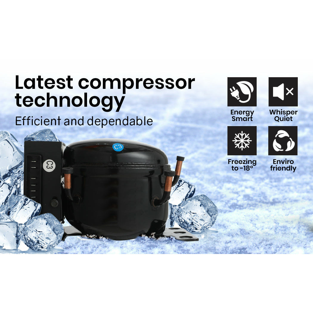 GECKO 57L Portable Bar Fridge Refrigerator 12V/24V/240V Camping Camper Caravan