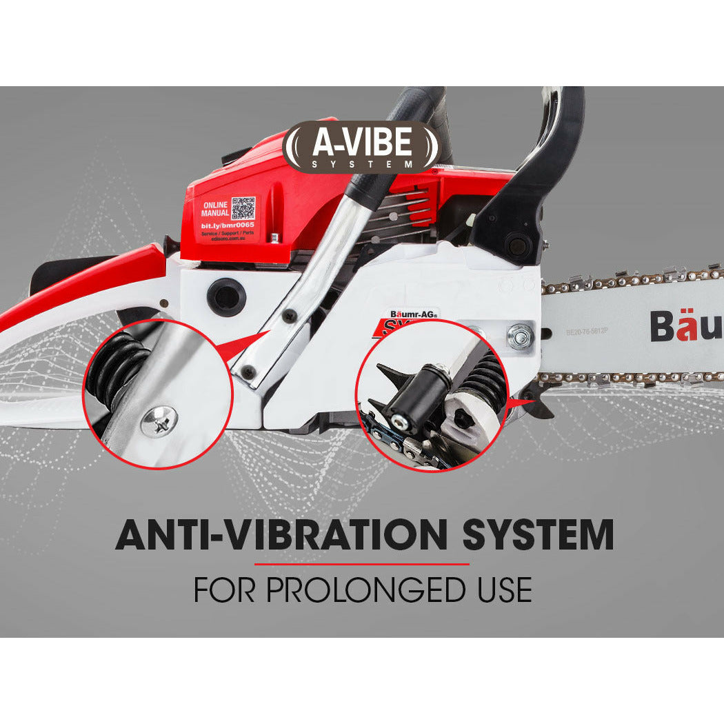 Baumr-AG 52CC Petrol Commercial Chainsaw 20 Bar E-Start Chain Saw