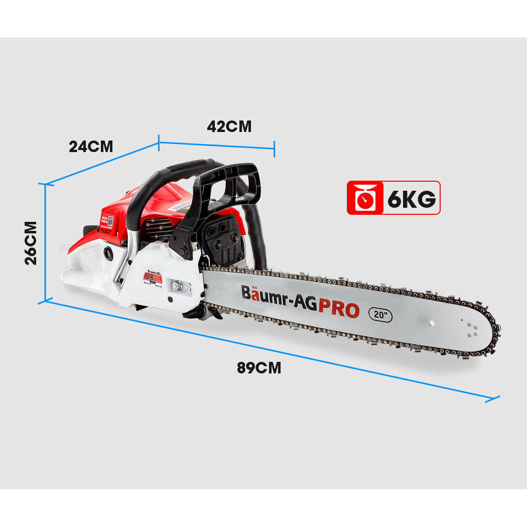 Baumr-AG 52CC Petrol Commercial Chainsaw 20 Bar E-Start Chain Saw