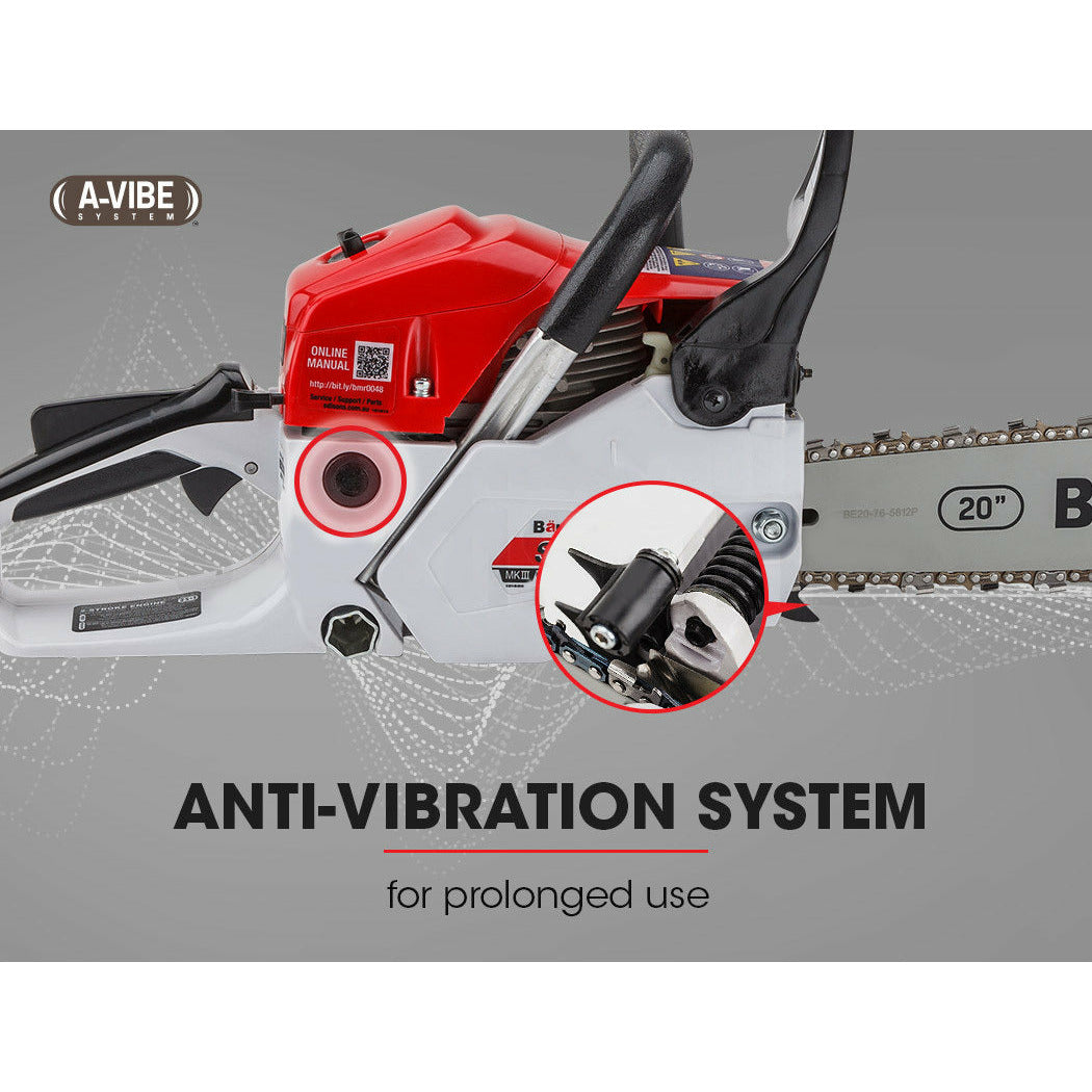 Baumr-AG 62CC Petrol Commercial Chainsaw 20 Bar E-Start Pruning Chain Saw