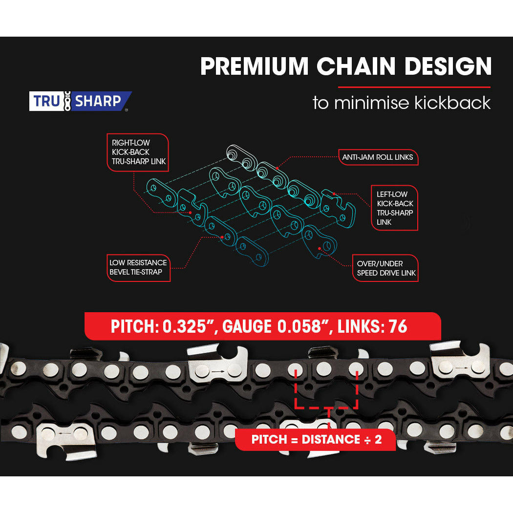 Baumr-AG 62CC Petrol Commercial Chainsaw 20 Bar E-Start Pruning Chain Saw