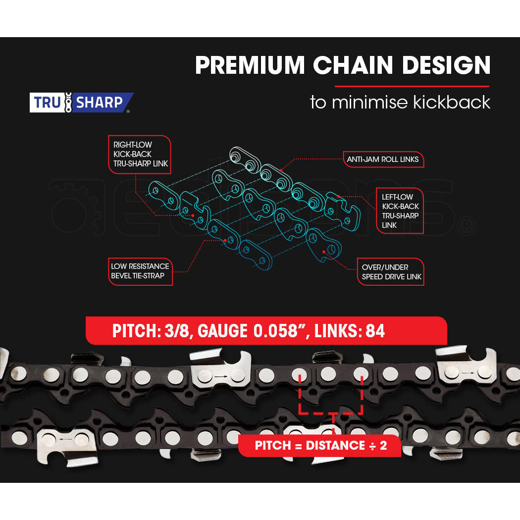 BAUMR-AG Commercial Petrol Chainsaw E-Start 24" Bar Chain Saw Top Handle Tree Pruning