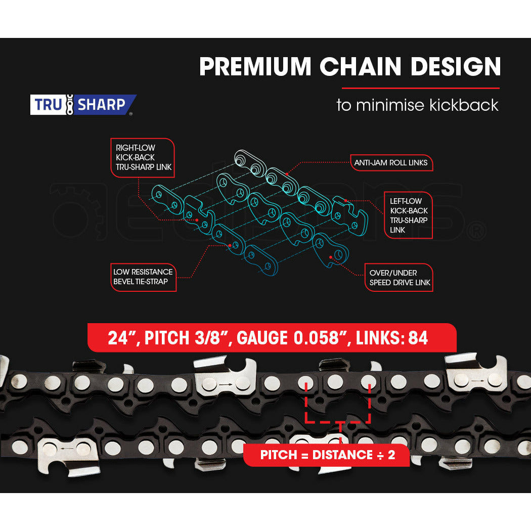 BAUMR-AG Petrol Commercial Chainsaw 24 Bar E-Start Chain Saw Top Handle Pruning