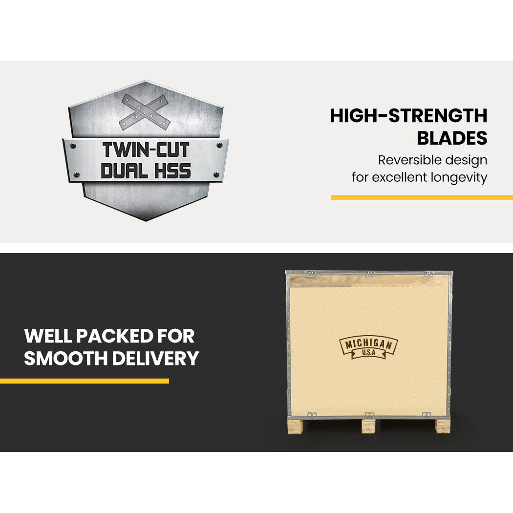 MICHIGAN 15HP Petrol Wood Chipper Garden Mulcher Shredder Mulch Chip 420CC Commercial Series