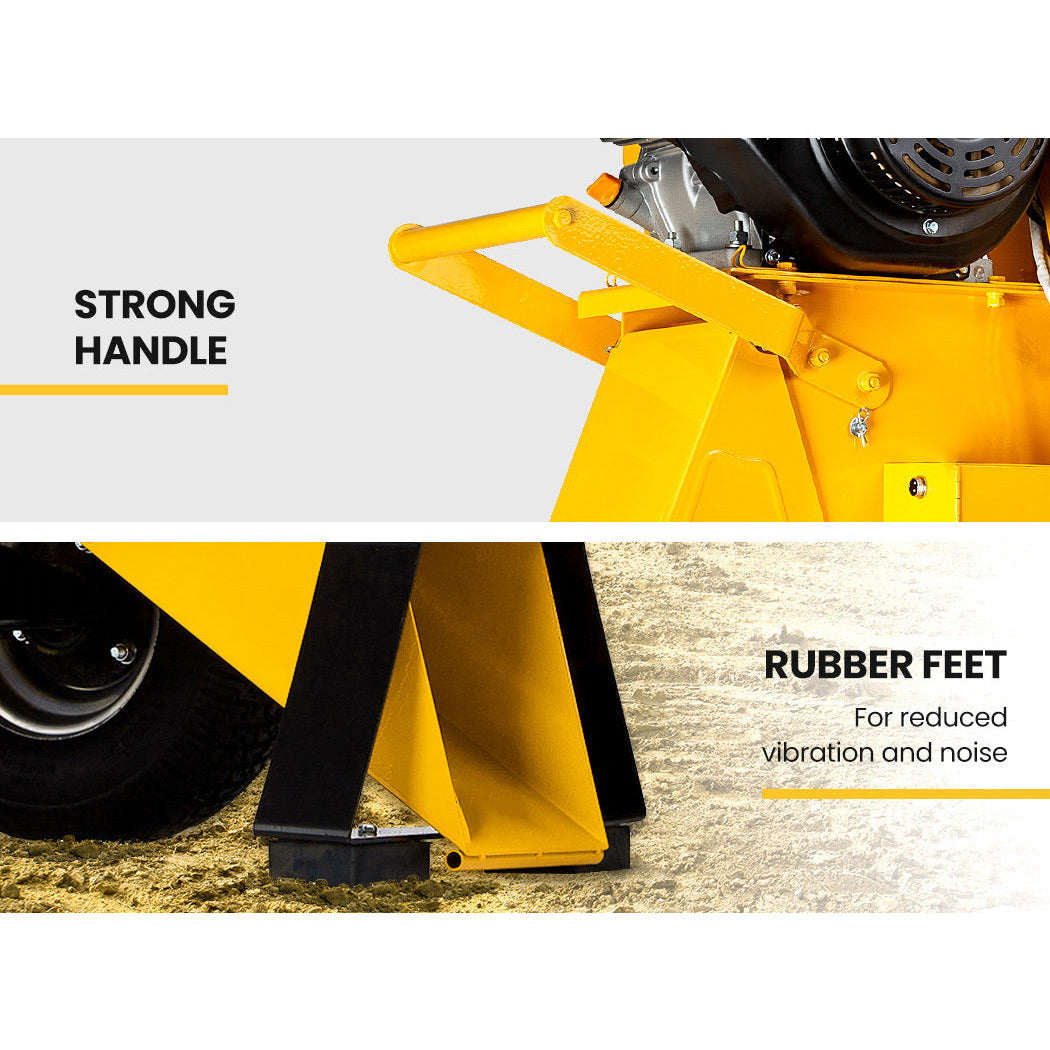 MICHIGAN 18HP Petrol Wood Chipper Commercial 420cc Shredder Mulcher Garden Tree Grinder