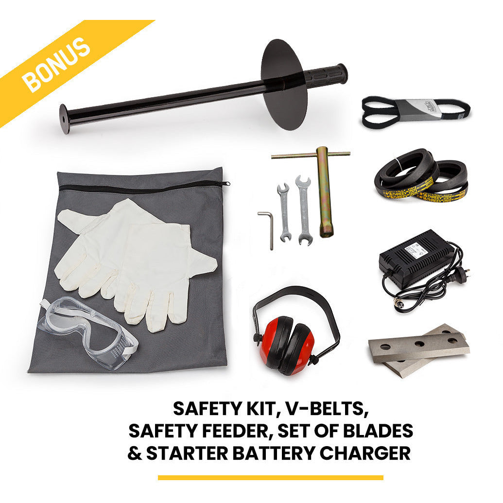 MICHIGAN 18HP Petrol Wood Chipper Commercial 420cc Shredder Mulcher Garden Tree Grinder