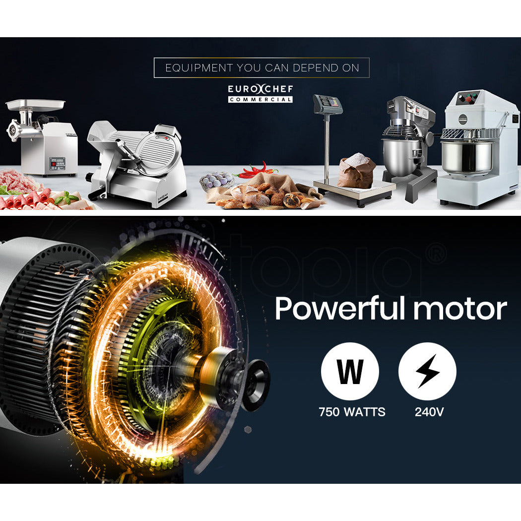 EUROCHEF Planetary Mixer 10L Commercial Stand Kitchen Vertical Dough Food Bench Floor