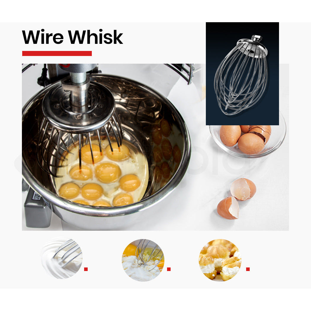 EUROCHEF Planetary Mixer 10L Commercial Stand Kitchen Vertical Dough Food Bench Floor