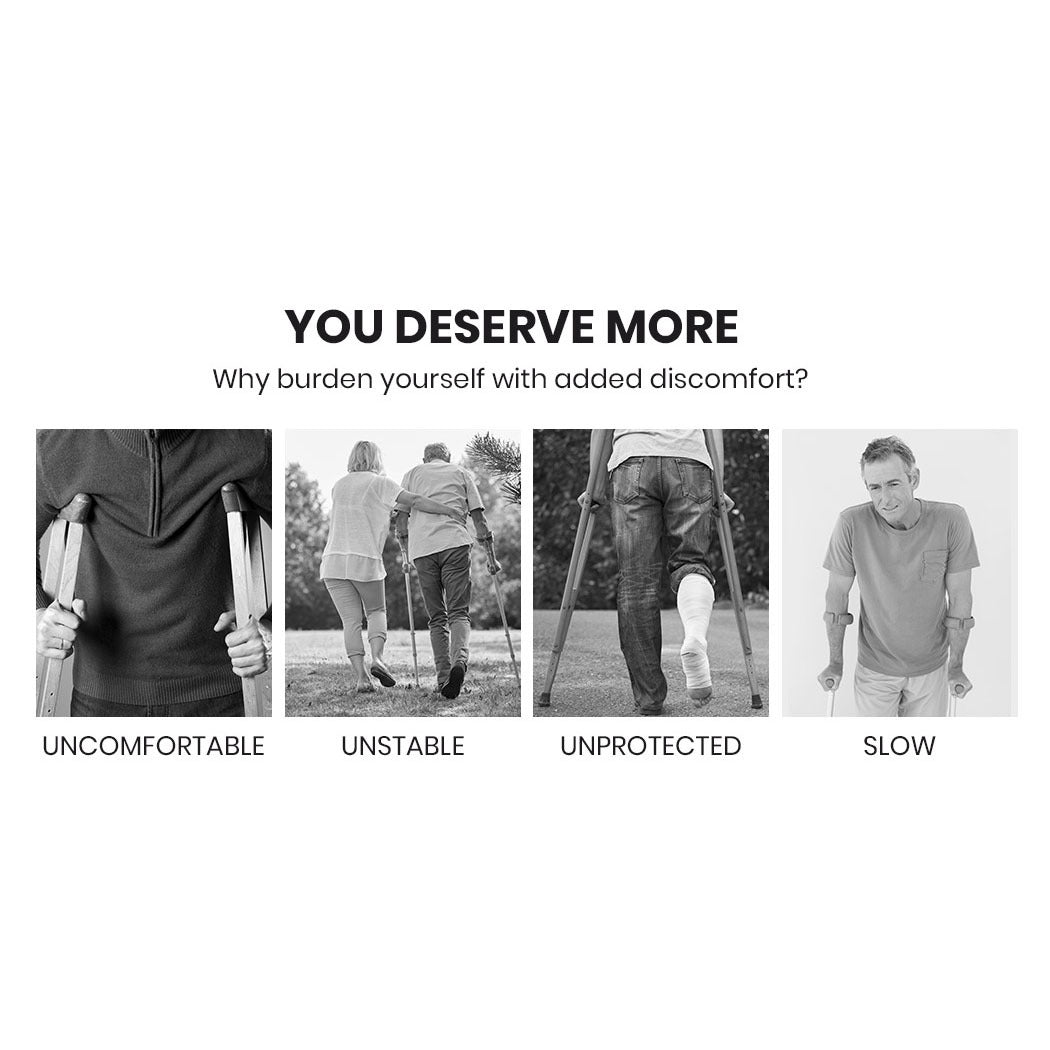 EQUIPMED Knee Walker Scooter, Suspension, Disc Brakes, Silver