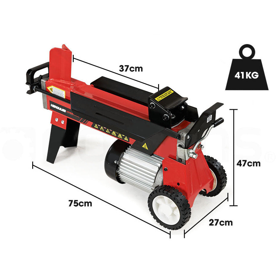 BAUMR-AG 6 Ton Electric Log Splitter 6T Hydraulic Firewood Wood Timber Block Cutter Small Machine