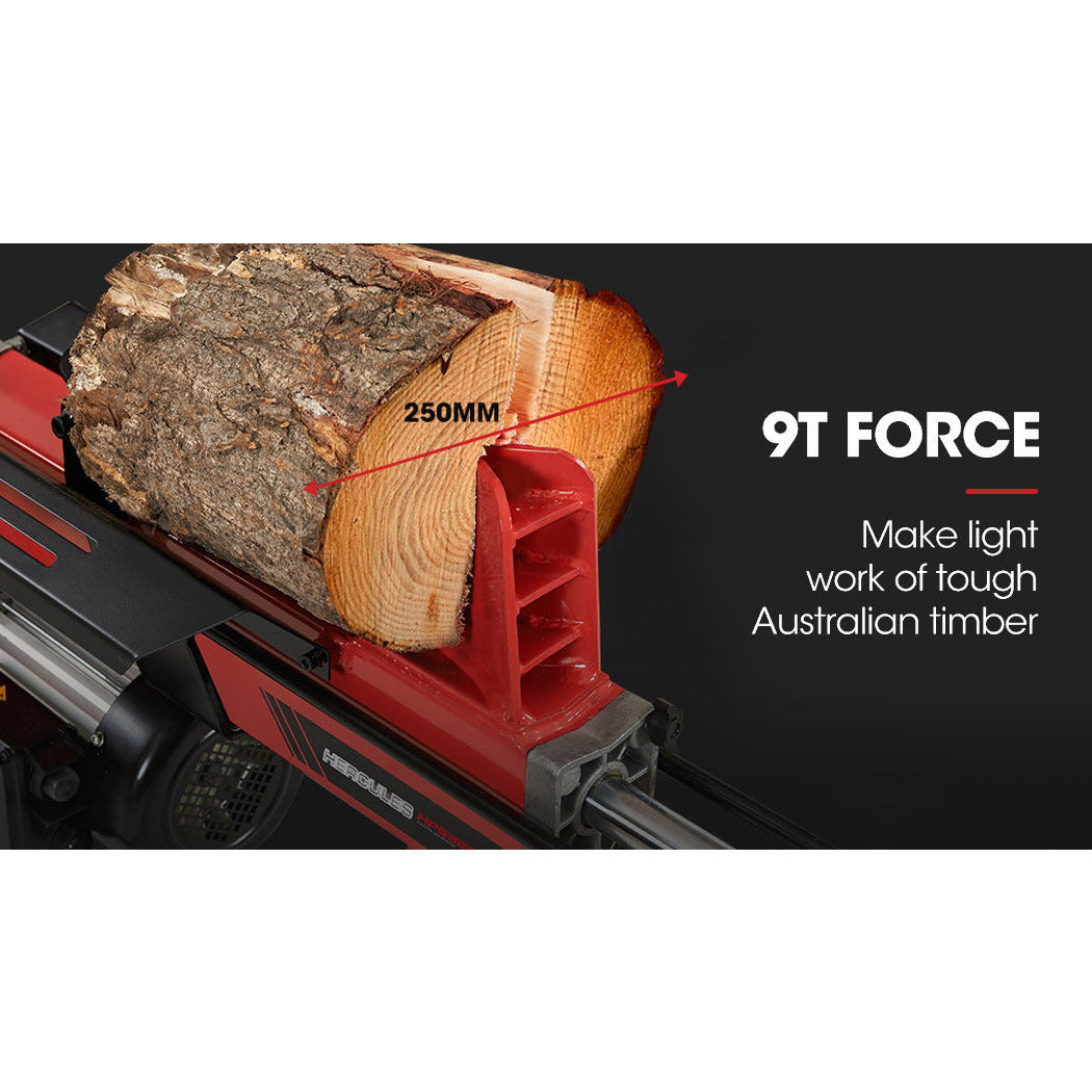 Baumr-AG 9 Ton Electric Log Splitter 9T Wood Cutter Hydraulic Fire Wood Block Axe Small Machine