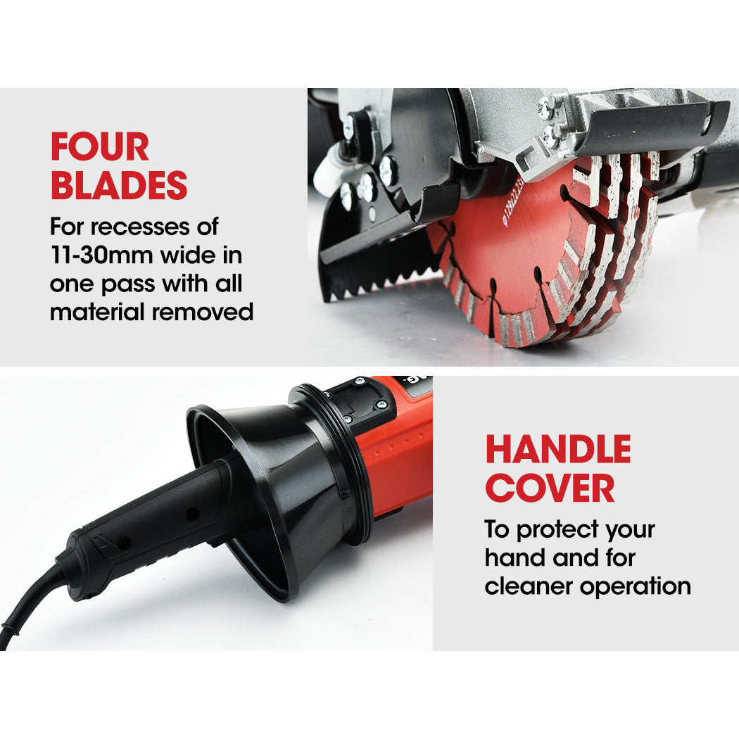 BAUMR-AG Wall Chaser Machine Concrete Chasing Tool Electric Saw Brick Grinder