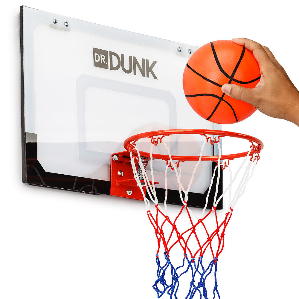 Dr.Dunk Indoor Mini Basketball Hoop Ring Backboard Kit Door Mounted Mount Kid Set