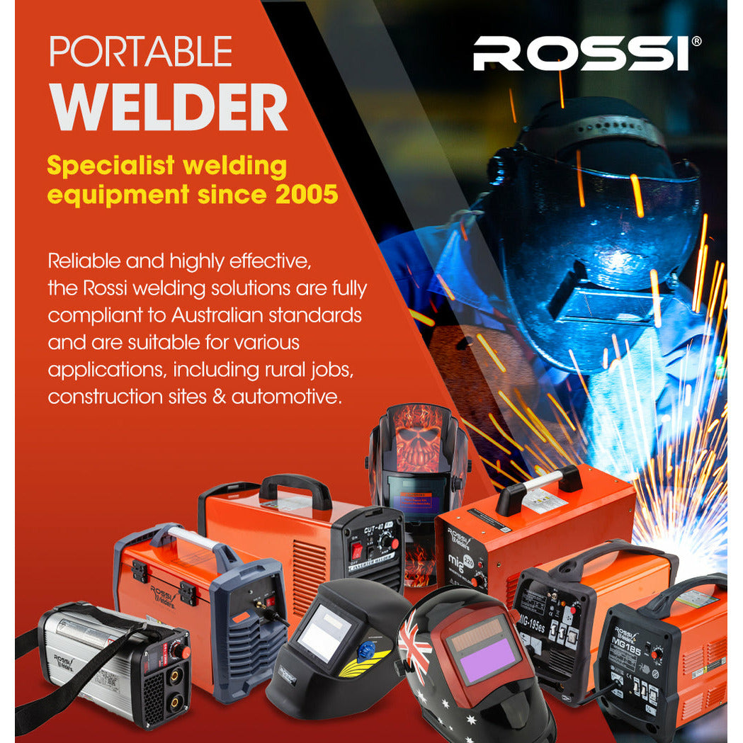 ROSSI Stick Welder 180 Amp Inverter Welding Machine MMA Portable ARC DC 180A Gas
