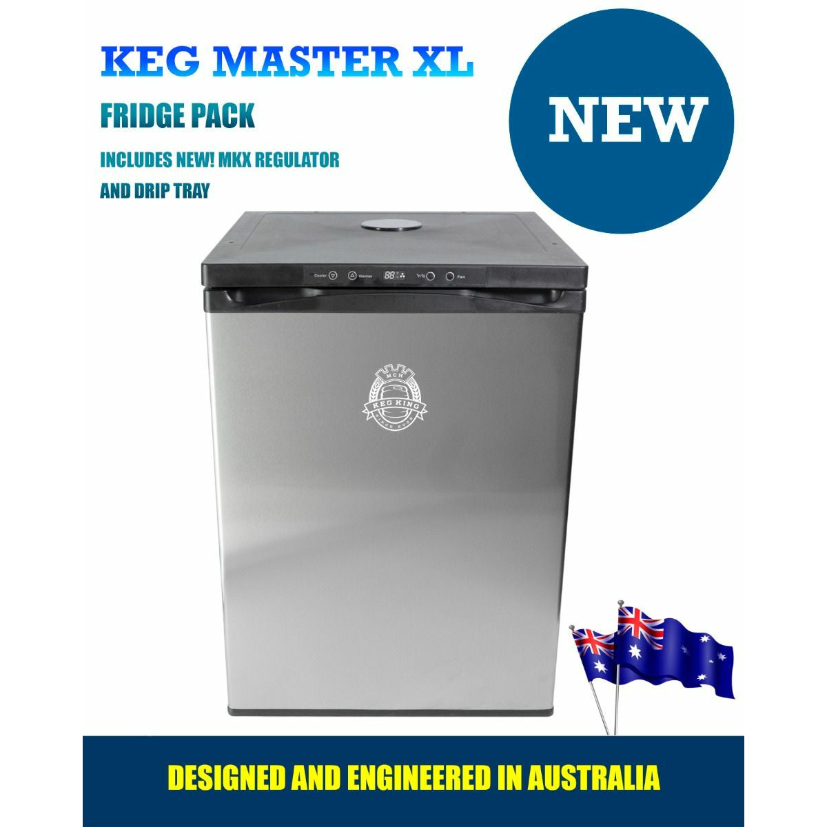 Beer Keg Fridge KegMaster Series XL Kegerator Fridge Pack