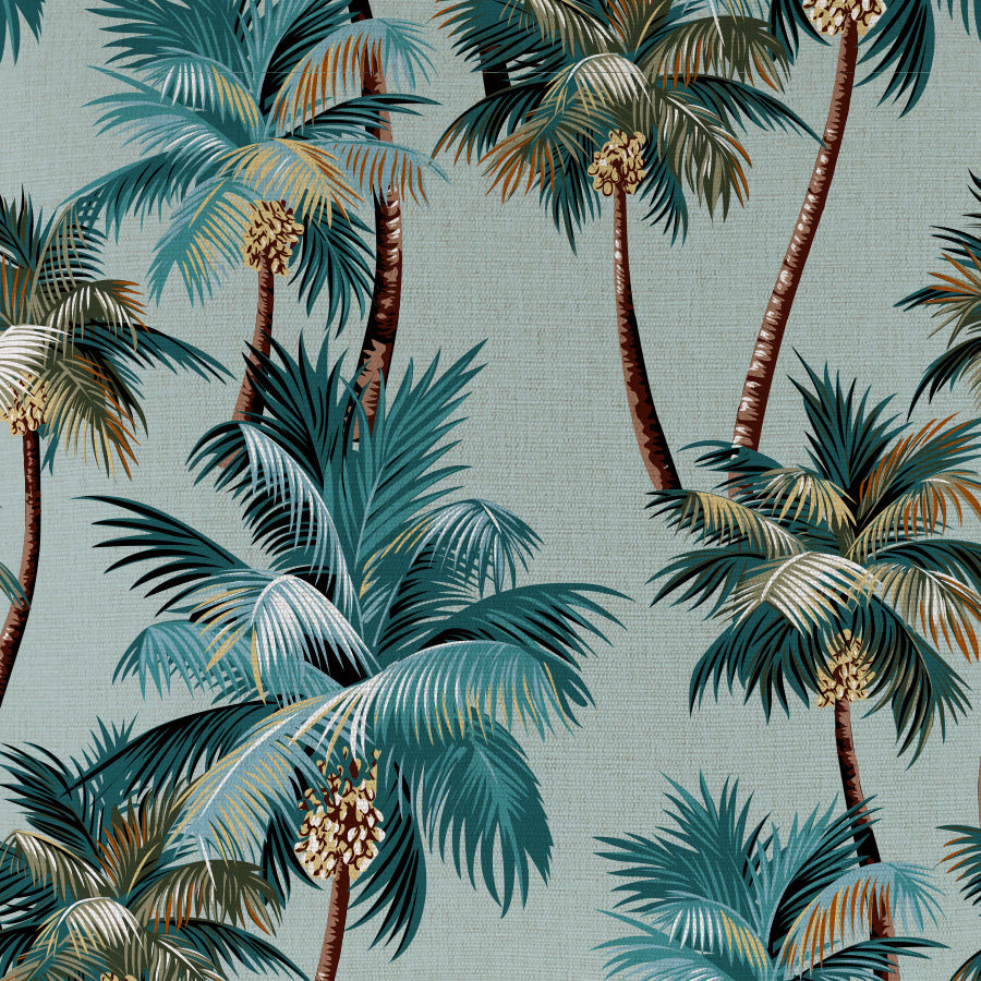 Cushion Cover-With Piping-Palm Trees Seafoam-60cm x 60cm
