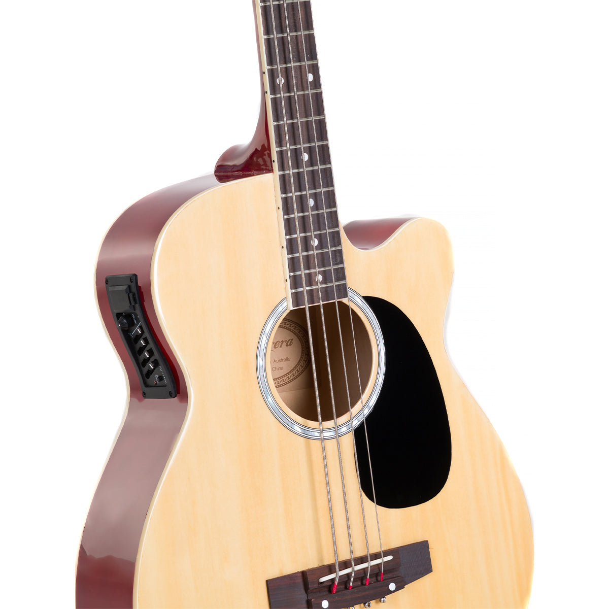 Karrera 43in Acoustic Bass Guitar with electric pickup - Natural