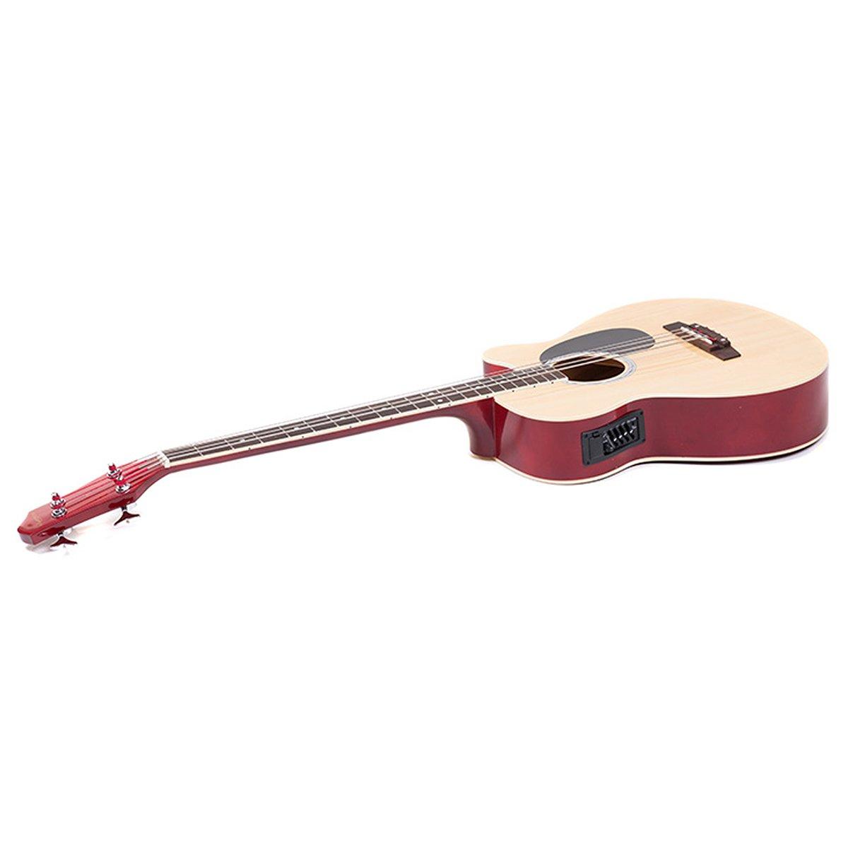 Karrera 43in Acoustic Bass Guitar with electric pickup - Natural