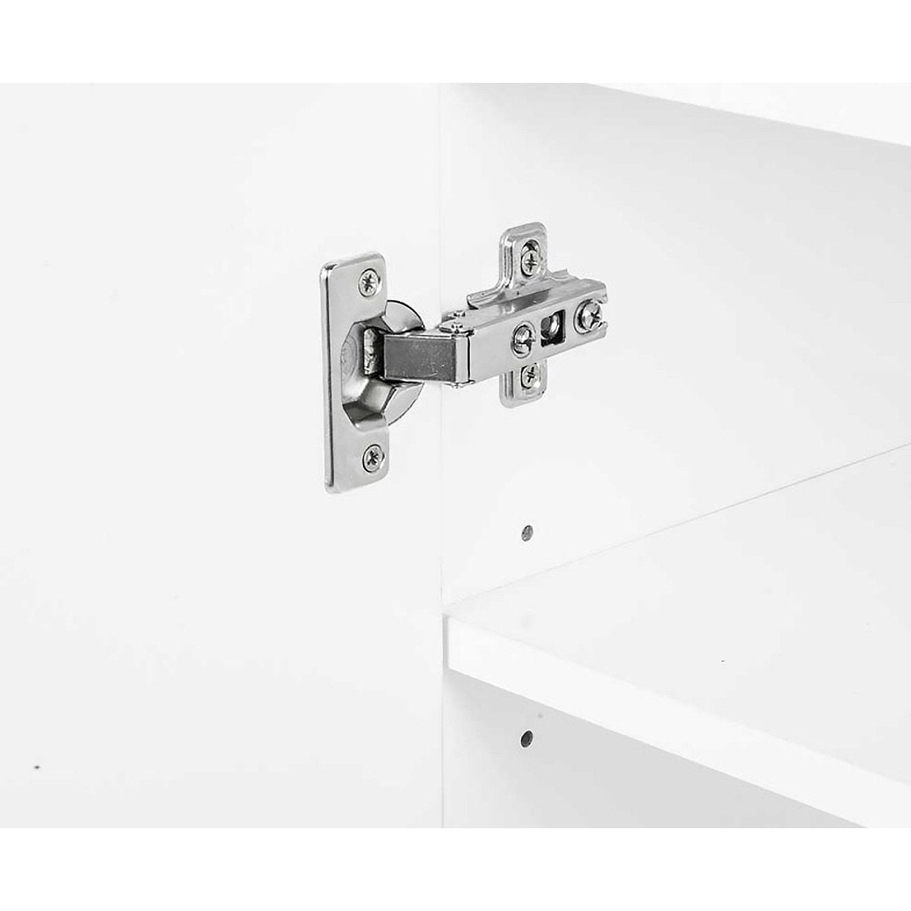 Sarantino New 21 Pairs Shoe Cabinet Rack Storage Organiser Shelf 2 Doors Cupboard White