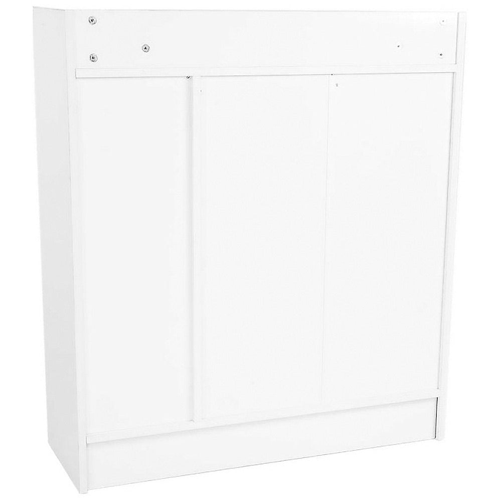 Sarantino New 21 Pairs Shoe Cabinet Rack Storage Organiser Shelf 2 Doors Cupboard White