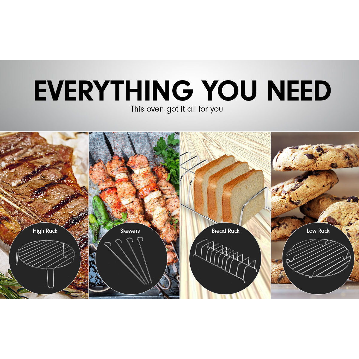 Pronti 17L Family Turbo Convection Oven Broiler Cooker - A18 Black