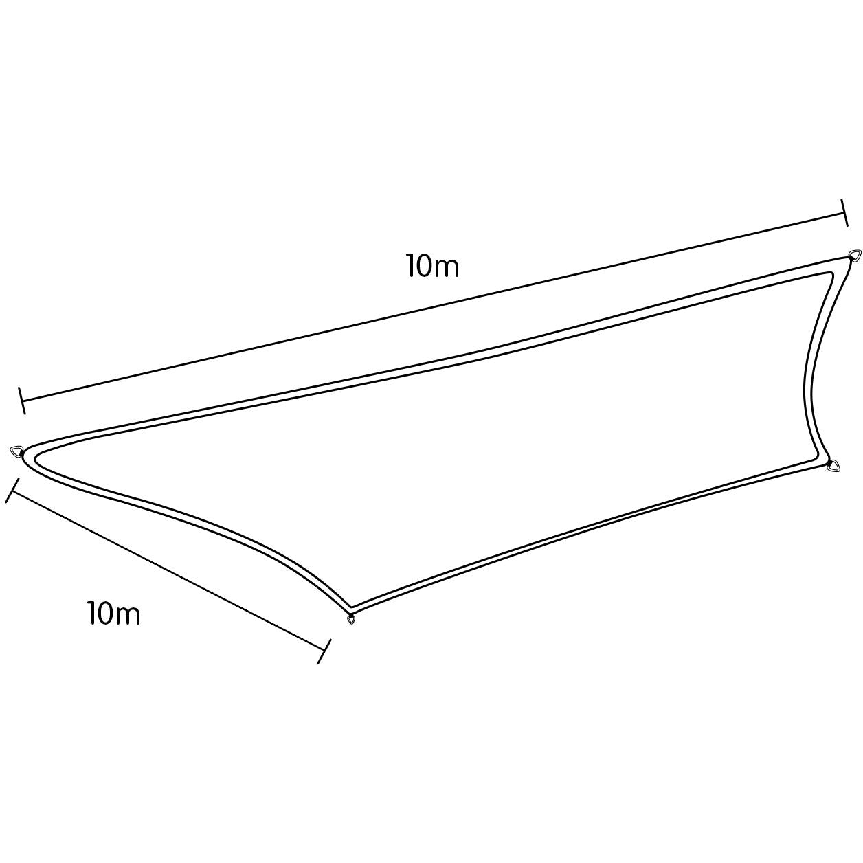 Wallaroo Square Shade Sail 10m x 10m - Sand