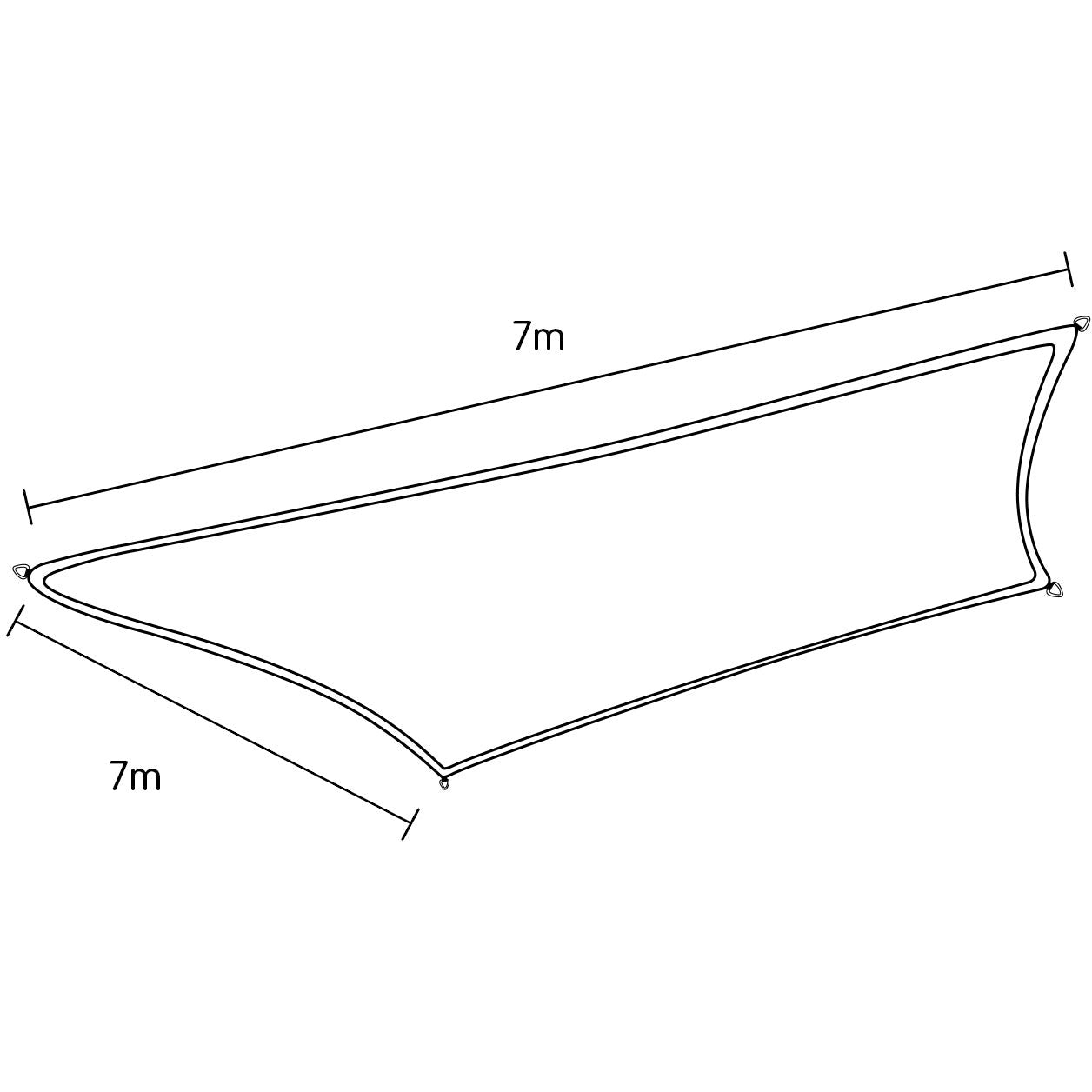 Wallaroo Rectangular Shade Sail 7m x 7m - Sand