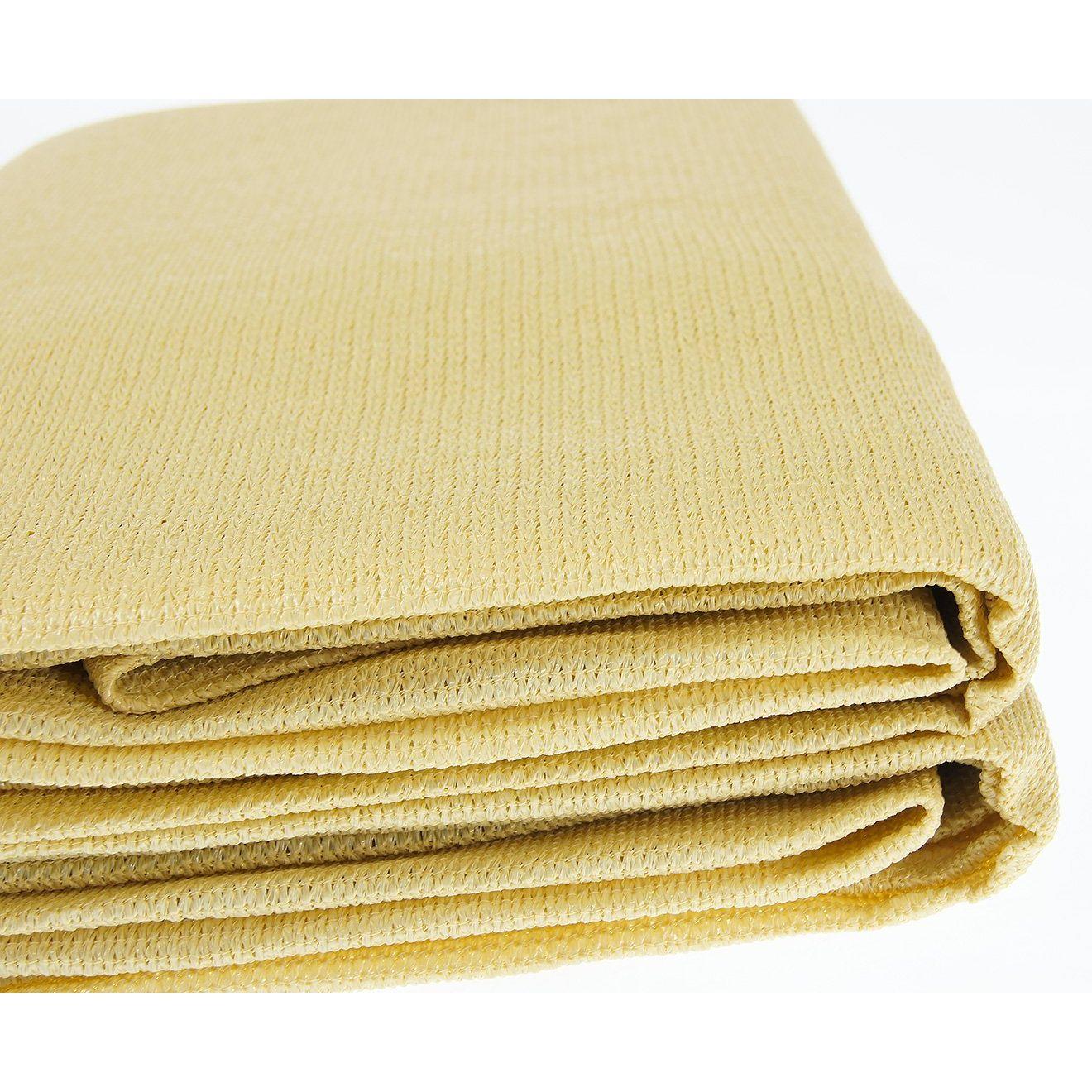 Wallaroo Rectangular Shade Sail: 8m x 6m - Sand