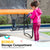 Kahuna 10ft Trampoline Twister Springless Safety Net Pad Mat with Basketball Set Orange