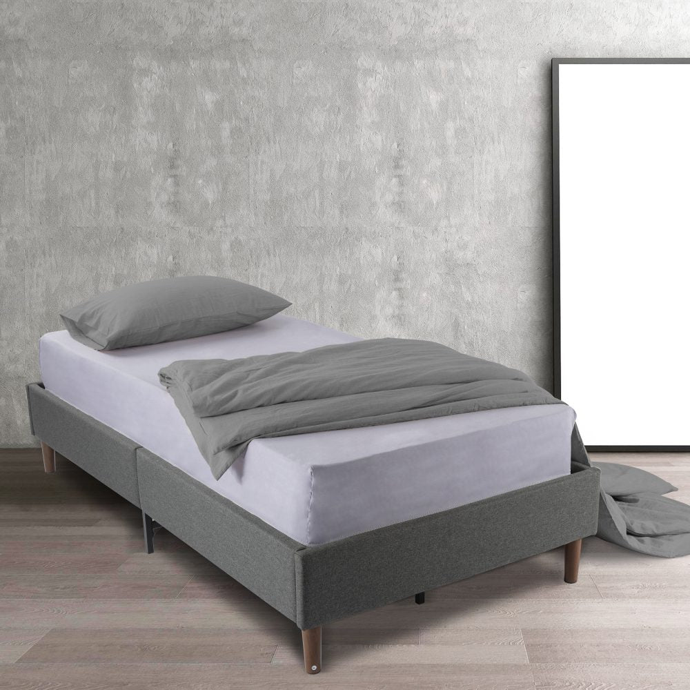 Bed Frame Mattress Foundation (Dark Grey) – Single