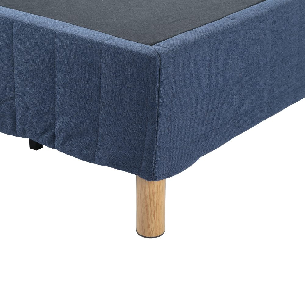 Metal Bed Frame Mattress Foundation Blue – King
