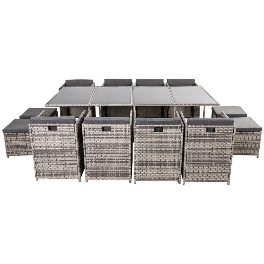 Bali 13PC Outdoor Dining Set - Grey