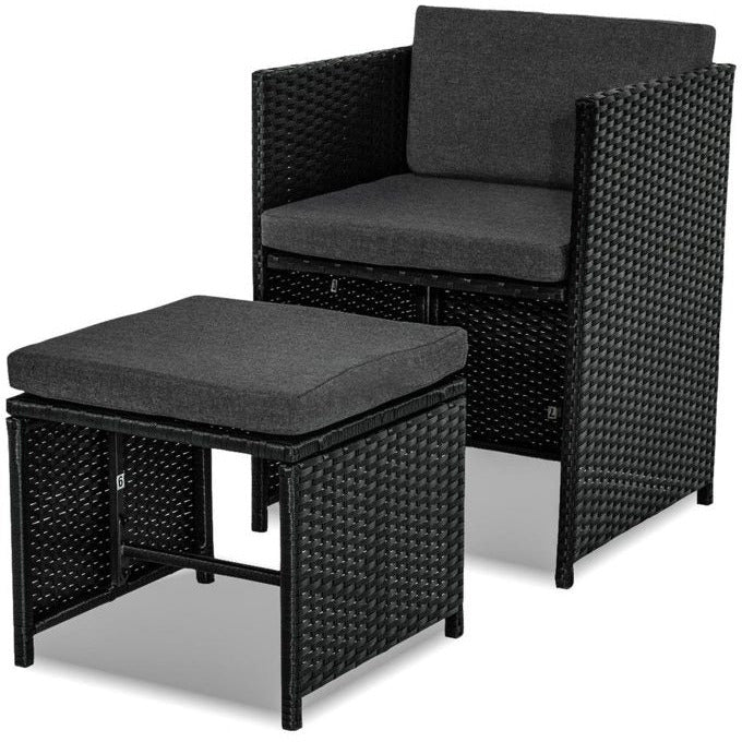 Horrocks 8 Seater Outdoor Dining Set - Black