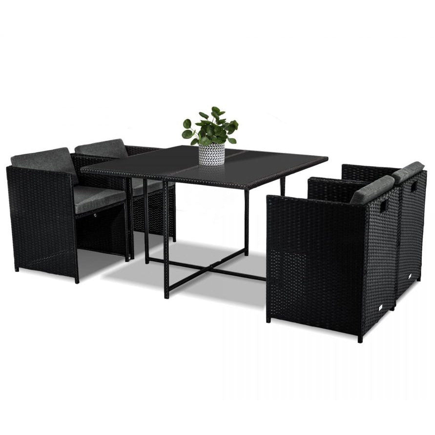 Horrocks 8 Seater Outdoor Dining Set - Black